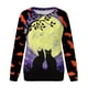 thumbnail image 4 of Moda mujer Casual Halloween impreso manga larga cuello redondo sudadera Tops blusa Pompotops FGAJ5968, 4 of 5