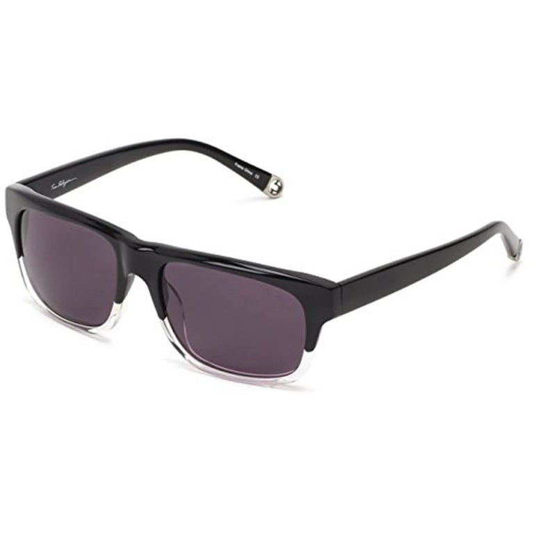 True Religion Dark Tinted Sunglasses TRUE RELIGION Jeans Shield Wrap Sunglasses Black/Gray  main image 3