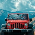 thumbnail image 3 of Uorisanigo Foldable Windshield Sun Shade Hibiscus Flower Turtle Windshield Shade Compatible with Jeep Wrangler JL JLU 2018-2025 Blocker Sun Visor Shield Windshied Cover Block UV Rays ,1Pc, 3 of 7