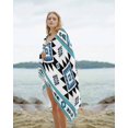 thumbnail image 2 of Blue Aztecs Beach Towels Oversized Super Absorbent, Southwestern Stripe Native American Boho Lightweight Bath Towel Quick Dry Sets For Bathroom/Pool/Rv Camping/Beach Play/Gym Room/Picnic 35"x70", 2 of 8