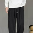thumbnail image 4 of Zylanna Men's Casual Pants, Pockets Fleece Lined Elastic Waist with Drawstring Jogger Pants for Men Black, 4 of 6