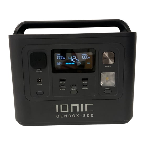 Ionic GenBox 800 Portable Power Station | 800W Pure Sine Wave with LiFePO4 Battery