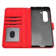 thumbnail image 5 of Wallet Case for Samsung Galaxy Z Fold 5, PU Leather Flip Protective Phone Case Card Slots Holder Pocket Emboss Flower Stand Magnetic Book Case for Samsung Galaxy Z Fold 5 - Red, 5 of 7
