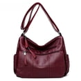 thumbnail image 2 of Bolso bandolera informal de color liso para mujer, bolso sencillo para madre de mediana edad, gran capacidad, 2 of 6