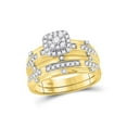 thumbnail image 2 of FB Jewels 14kt Yellow Gold His Hers Round Diamond Solitaire Matching Wedding Set 3/4 Cttw, 2 of 4