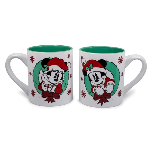 Tazas de café Silver Buffalo Mickey y Minnie Mouse 414ml