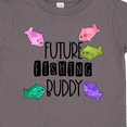 thumbnail image 4 of Inktastic Future Fishing Buddy with Colorful Fish Boys or Girls Toddler T-Shirt, 4 of 5