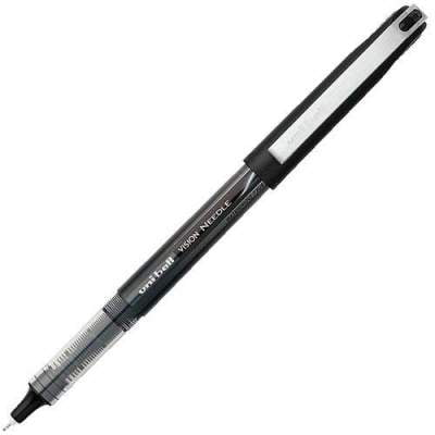 Micro Point 5 Count Black uni-ball Vision Needle Rollerball Pens 0.5mm 