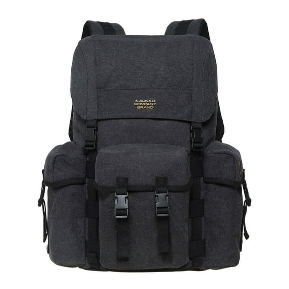 KAUKKO Sac à Dos Scolaire pour Hommes et Femmes Sac à Dos de Randonnée Sac de Voyage Sac à Dos pour Ordinateur Portable Sacs de Jour de Plein Air sports et Loisirs (BLACK)