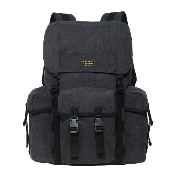 KAUKKO Men's Women's School Backpack Hiking Backpack Travel Bag Laptop Backpack Outdoor Sports Leisure Daypacks(BLACK)