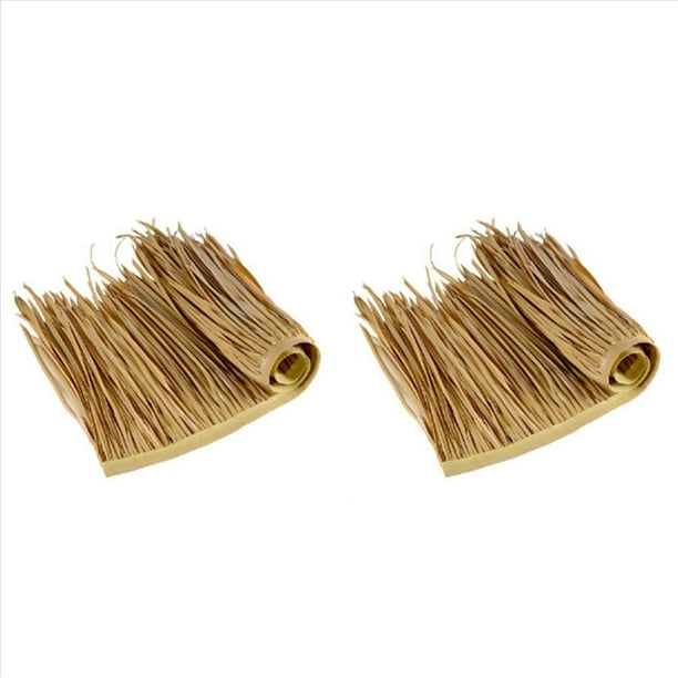 2X Alfombra de Techo de Paja de Bricolaje DecoracióN Tapete de Hierba Rollo de Paja de Palma DecoracióN de Cubierta Paneles de Techo de Paja Decorativos Persianas