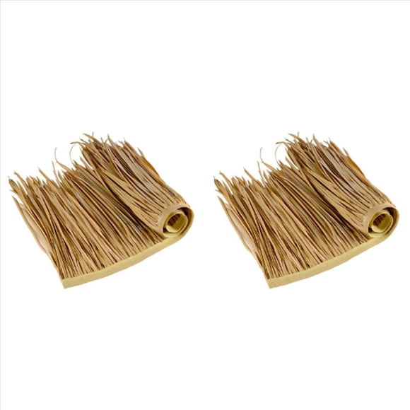 2X Alfombra de Techo de Paja de Bricolaje DecoracióN Tapete de Hierba Rollo de Paja de Palma DecoracióN de Cubierta Paneles de Techo de Paja Decorativos Persianas