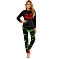 thumbnail image 2 of Racifhz Halloween Family Matching PJ Set Soft Cotton Blend Loungewear Long Sleeve Shirt and Sleep Pants Cute Print Holiday Nightwear Halloween Gifts for Family Pajama Party, Women Size:L, 2 of 6