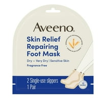 Aveeno Skin Relief Repairing Foot Mask for Dry Skin, 1 Pair of Gloves