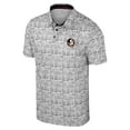 thumbnail image 2 of Men's Colosseum White Florida State Seminoles Big & Tall It's Time! Allover Printed Polo, 2 of 3