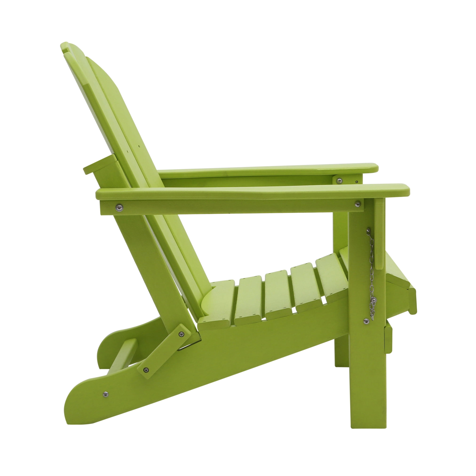 Folding Adirondack Lawn Chairs Set of 4 for Outdoor Patio Garden, Lime