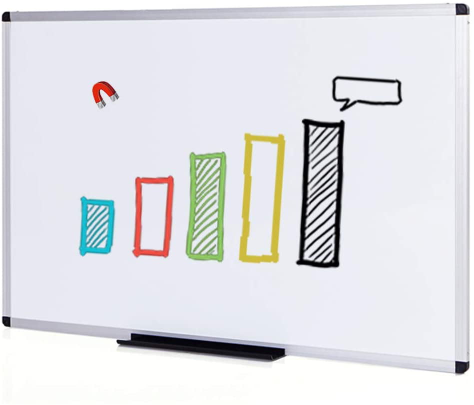 VIZ-PRO Children Board/Writing Whiteboard/Dry Erase Board,Colourful Plastic Frame 12 X 8 Inches 