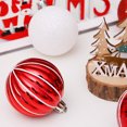 thumbnail image 2 of sweethay 30 Uds bolas de Navidad coloridas bolas colgantes decoraciones festivas adornos hogar jardín año fiesta mercado árbol colgante Kits de decoración para fiestas oro rojo sweethay HA8973-02B, 2 of 8
