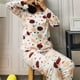 thumbnail image 1 of Autumn 2pieces Pyjamas Set Women Thin Sexy Sleepwear Lovely Home Suit 2023 Round Neck Girls Sleepwearlong Sleeve Pajamas, 1 of 4