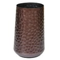 thumbnail image 4 of Brown Rustic Iron Flower Plant Centerpiece Hammered Vase, 4 of 9