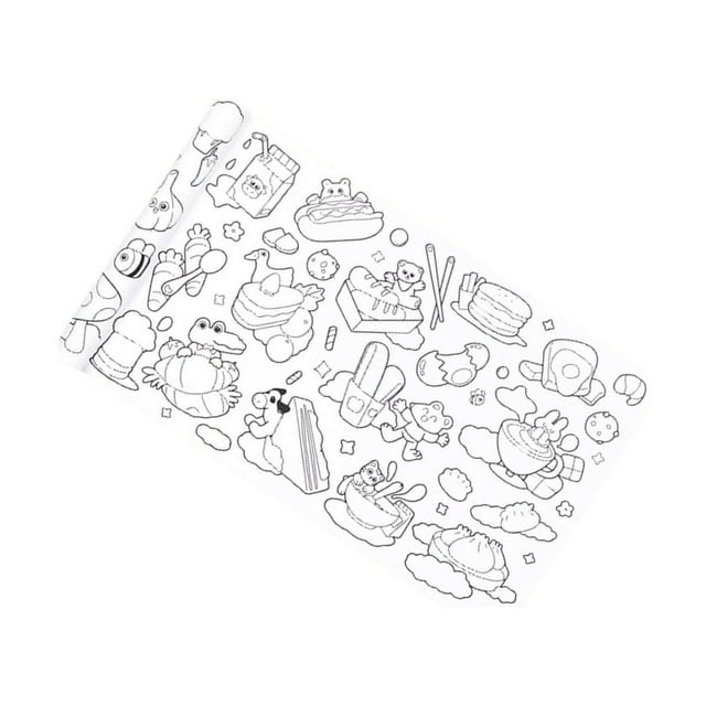 serony Coloring Paper Roll Colorable 30cmx300cm Rich Patterns DIY Art Drawing Letter