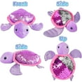 thumbnail image 3 of ArtCreativity Flip Sequin Sea Turtle Plush Toy, Soft Color Changing Stuffed Animal for Kids Ages 3+, Ocean Animal Character, Party Favor Gift, 3 of 9
