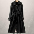 thumbnail image 5 of Women's Mid-length Trench Coat Autumn Long Windbreaker, 5 of 5