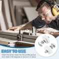 thumbnail image 4 of T Track Bolts Knob Kit, 5 Set M8 x 45mm x 38mm Threaded Bolts with Washers and 6-Star Knobs Nuts T Track Accessories for Woodworking Jigs and Fixtures, Silver White, 4 of 7