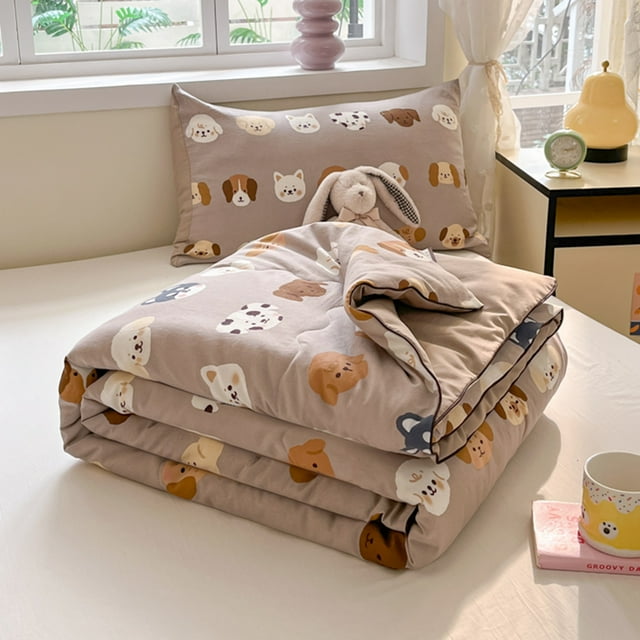 Couette d'Été en Velours Haricot Antibactérien, Couverture Fraîche, Couette pour Climatisation, Couette Mince, Housse de Canapé pour Lit Simple