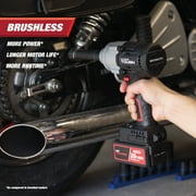 Hyper Tough 20V Max Brushless 1/2-inch Mid-Torque Cordless Impact Wrench with 4.0Ah Lithium-Ion Battery and Charger