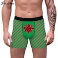 thumbnail image 2 of Men Adult Christmas Shorts Underwear Elastic Waistband Boxer Brief Stretchy Breathable Underpants Xmas Cosplay Party NightwearXL Gong Bohan LED, 2 of 2