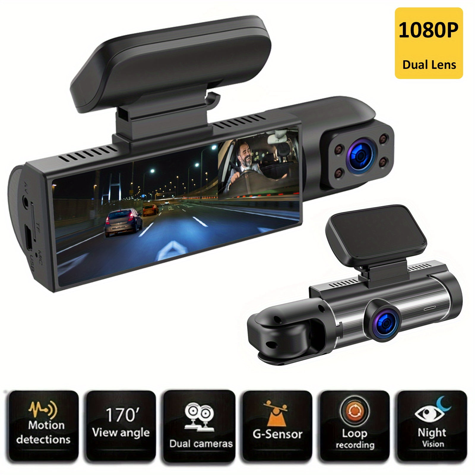 Dash Camera Front And Inside, Dash Cam 1080P, G Sensor HD