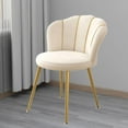 thumbnail image 1 of Sillón de tocador con asiento tapizado para dormitorio, salón de belleza, comedor Beige, 1 of 8