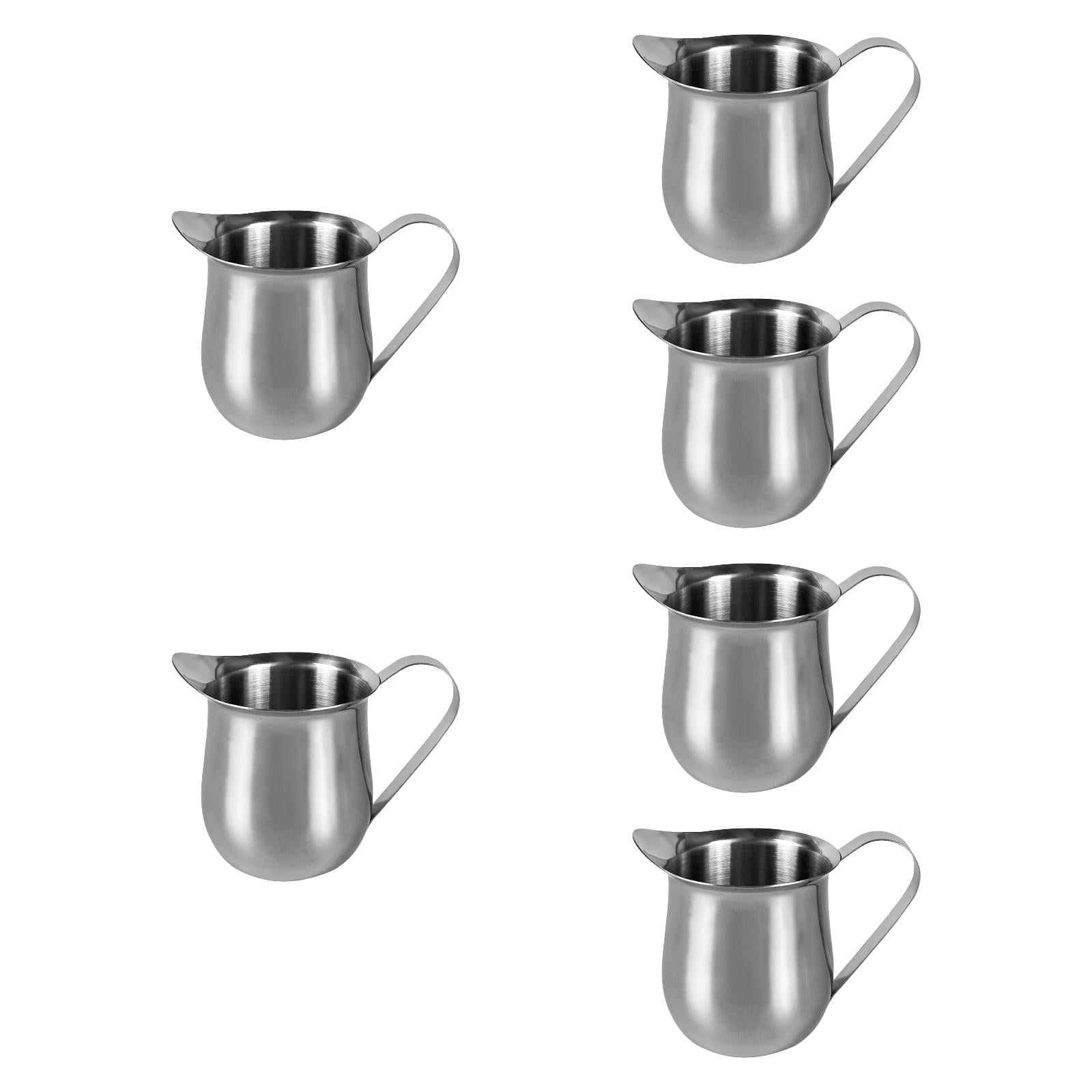 Fiocias 6 Pieces Creamer Pitcher Milk Frothing Pitcher Espresso Accessories Milk Pitcher 240ML
