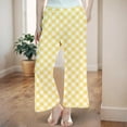 thumbnail image 2 of Byoo Toddler Girls Plaid Print Sleepwear Trousers Elastic Waist High Rise Pants Comfortable Soft Loungewear,Light Yellow, 2 of 4