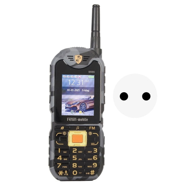 S555 2G Phone Unlocked for Elderly Big Button 2.2 Inch Senior Basic Phone High Volume 4 Card 4 Standby 4800mAh 100‑240V