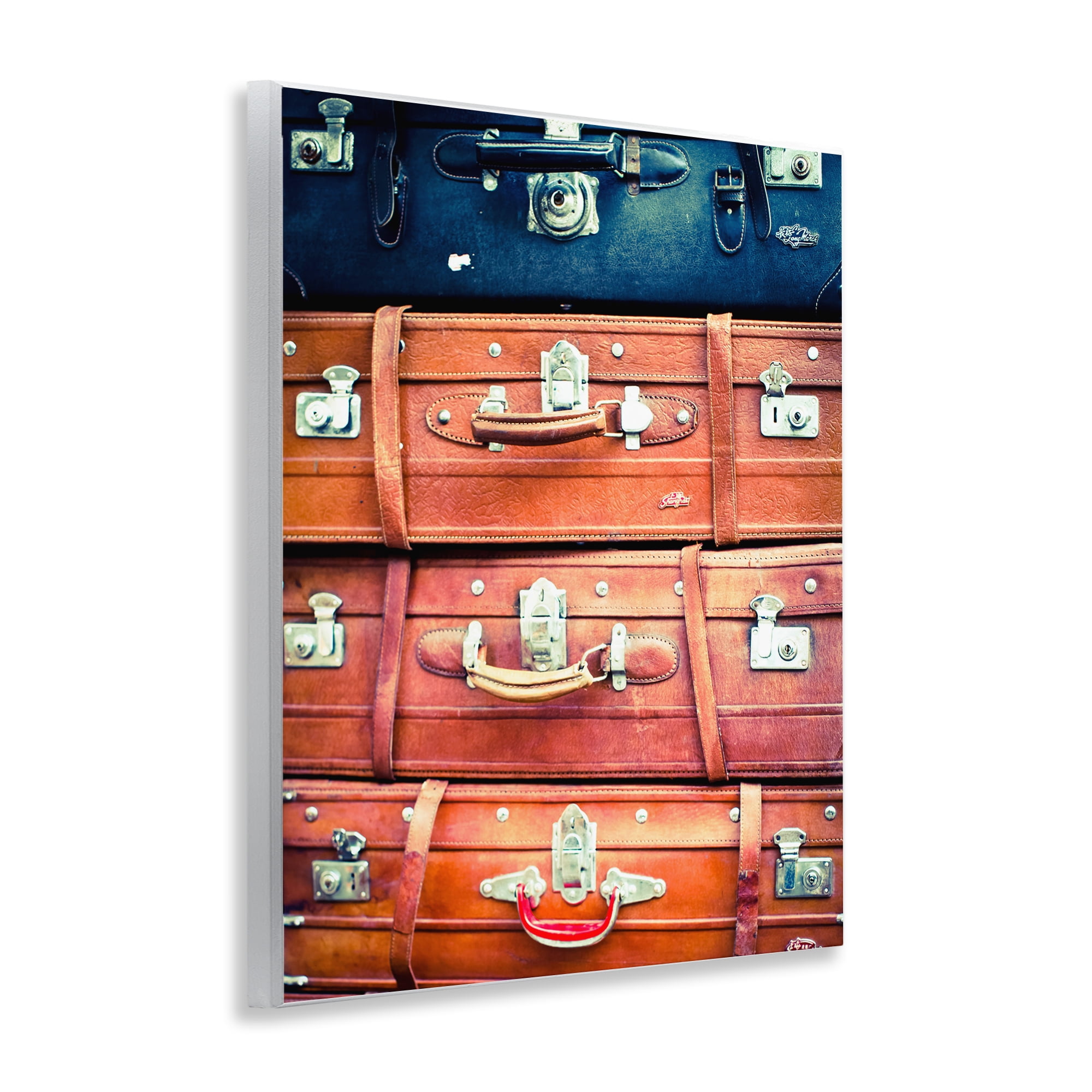 Stupell Industries Varied Stacked Suitcases Novelty Photography Unframed Art Print Wall Art, 11 x 14