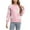 Pink (NEW), variant on PFRNLF Womens Floral Sweaters Fall Winter Crew Neck Long Sleeve Loose Knit Pullover Sweater Tops