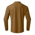 thumbnail image 4 of Domuza Men Mock Neck Sweater Long Sleeve Casual Lightweight Slim Fit Pullover Fall Winter Thermal Comfy Soft Stretch Basic Blouse Khaki S, 4 of 4