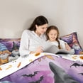 thumbnail image 5 of Manfei Halloween Gnome Full Size Comforter Sets,Trick Or Treat Bedding Comforter Set,Orange Funny Pumpkin Bedding Sets,Super Cozy Room Decorative Reversible,3pcs, 5 of 8