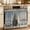 Grey Green, variant on Sand Dollar Coastal Oven Skirt Curtain 27"Wx20"L, Waterproof Ruffled Stove Cover Skirt with 8 Ribbon Ties, Summer Beach Beige Ocean Decorative Oven Door Curtain for Kitchen Dishwasher Cabinet