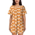 thumbnail image 1 of Fotbe Beautiful Fox A Conjunto de Pijama Estampado para Mujer, 2 Piezas, Ropa de Dormir con Camiseta de Manga Corta y Shorts Suaves-Small, 1 of 6