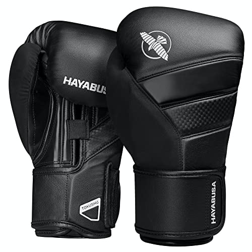 Guantes de boxeo Hayabusa T3 para hombre y mujer, 16 oz, negros