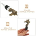 thumbnail image 3 of AURARMLET 1Set Deer Head Bottle Stoppers Multi Zebra Pattern Blue Green Bronze Sealing, 3 of 8