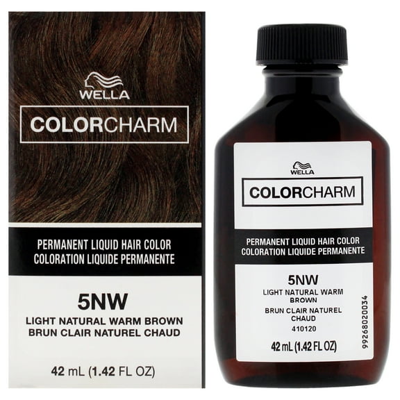 Color Charm Permanent Liquid Hair Color - 5NW Light Natural Warm Blonde by Wella for Unisex - 1.42 oz Hair Color