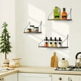 thumbnail image 2 of Dinheiro 3PCS Floating Shelves Rustic Wooden Wall Shelves, 2 of 5