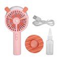 thumbnail image 2 of Ventilador Portátil 3 Velocidades Ajustable 800 MAh Ventilador Portátil Lindo ABS Recargable por USB Ventilador de Mano de bajo Ruido para Niñas Mujeres Hombres Viajes ANGGREK  Otros, 2 of 8