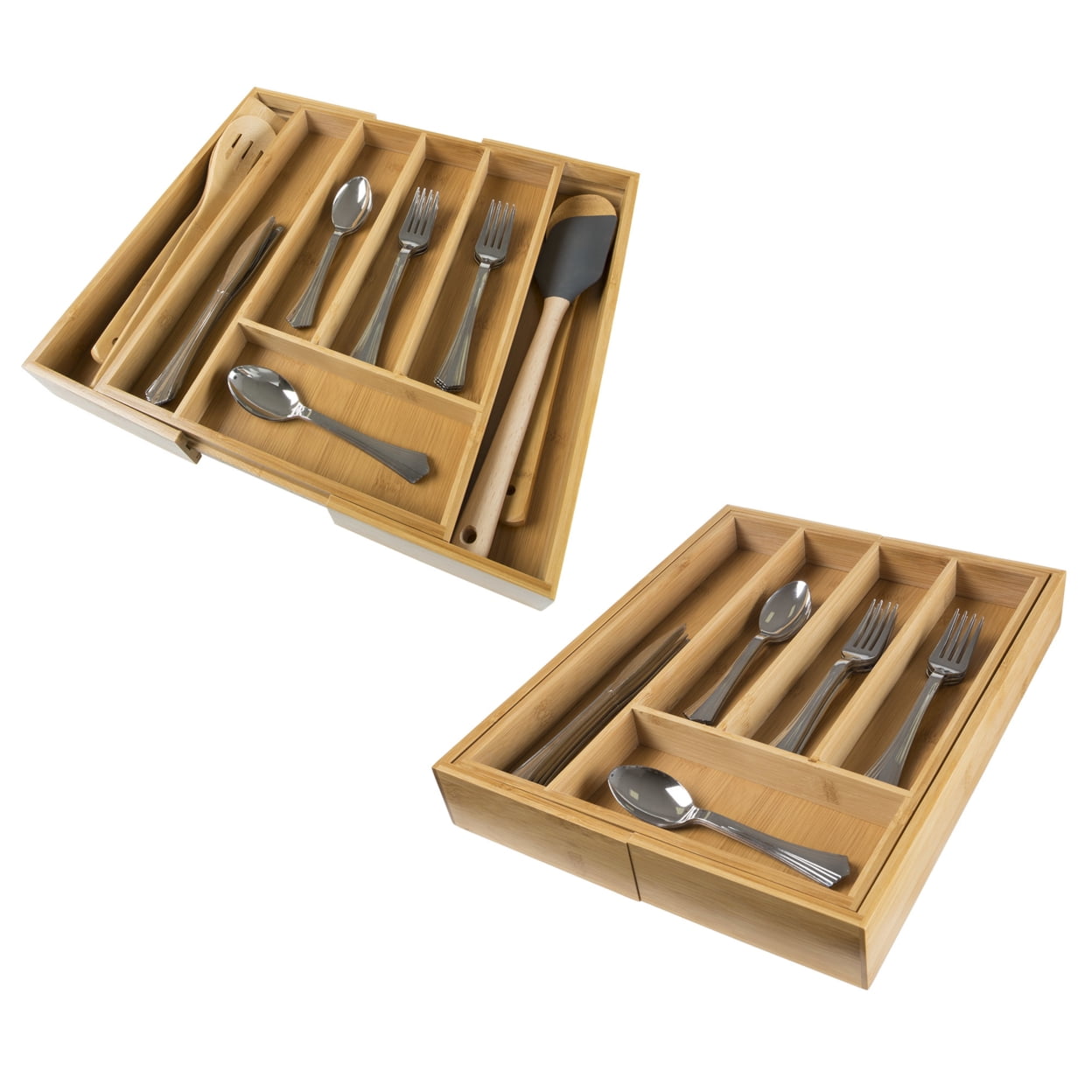 Lavish Home 83-34 Bamboo Expandable Utensil Drawer Organizer