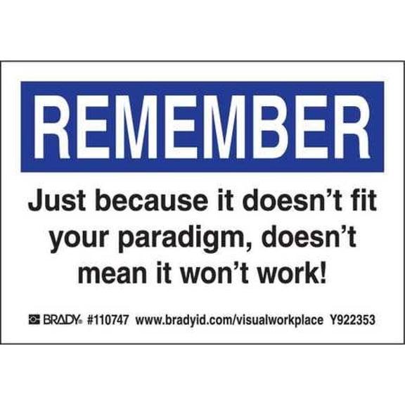 BRADY 110747 Lean Label,3-1/2inHx5inW,HP Poly.,PK10