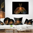 thumbnail image 4 of Designart Orange Fractal Butterfly in Dark - Abstract Throw Pillow - 16x16, 4 of 5